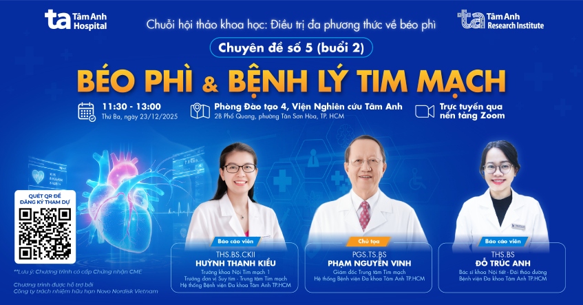 70% ca tử vong do bệnh tim mạch có liên quan béo phì
