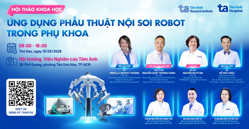 Đăng ký hội thảo khoa học cấp CME về "Ứng dụng phẫu thuật nội soi robot trong phụ khoa"