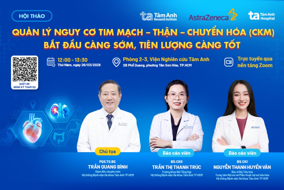 Quản lý nguy cơ Tim mạch – Thận – Chuyển hoá (CKM): Bắt đầu càng sớm, tiên lượng càng tốt