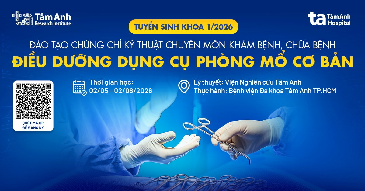 tâm anh mở đăng ký khóa điều dưỡng dụng cụ phòng mổ
