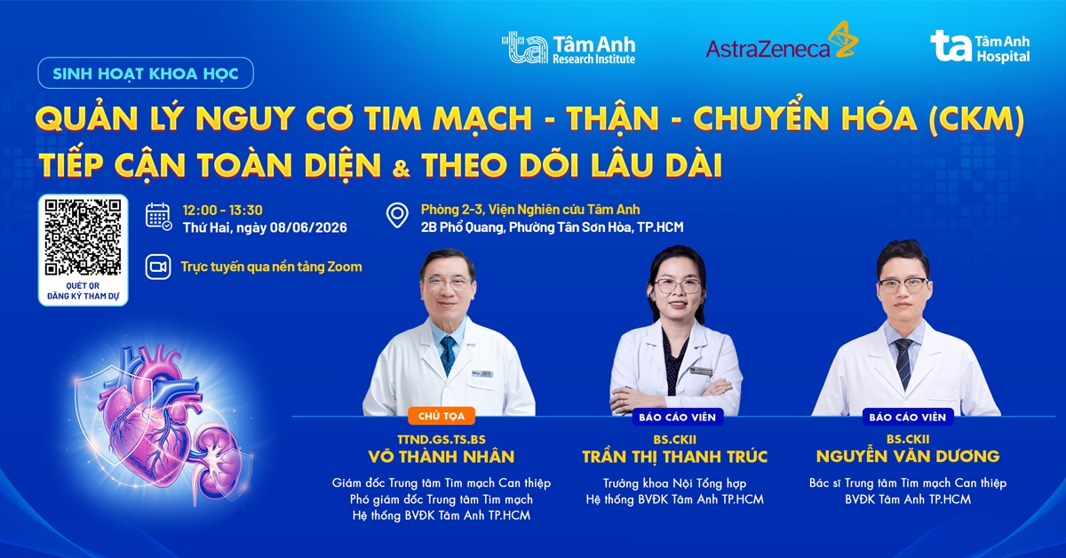 Quản lý nguy cơ Tim mạch – Thận – Chuyển hóa (CKM): Tiếp cận toàn diện và theo dõi lâu dài