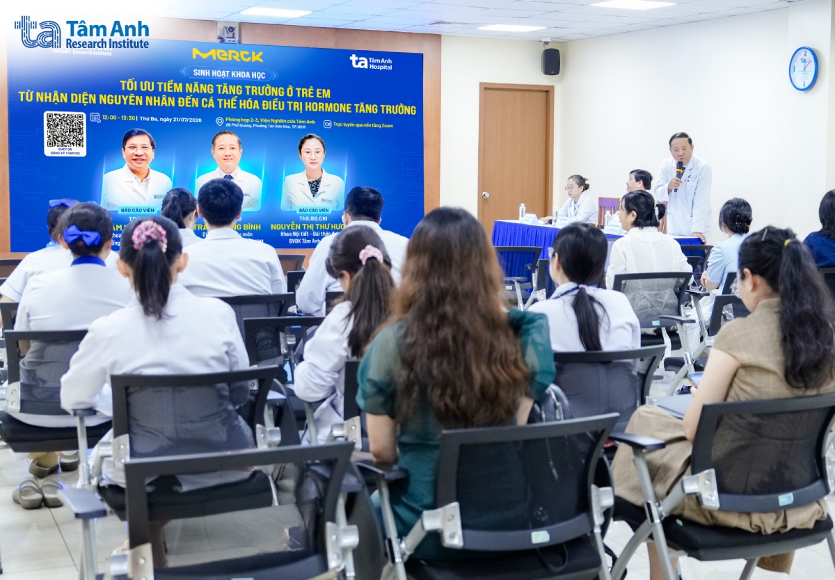 Hội thảo về tăng trưởng trẻ em được tổ chức ngày 21/7. Ảnh: Bệnh viện Đa khoa Tâm Anh