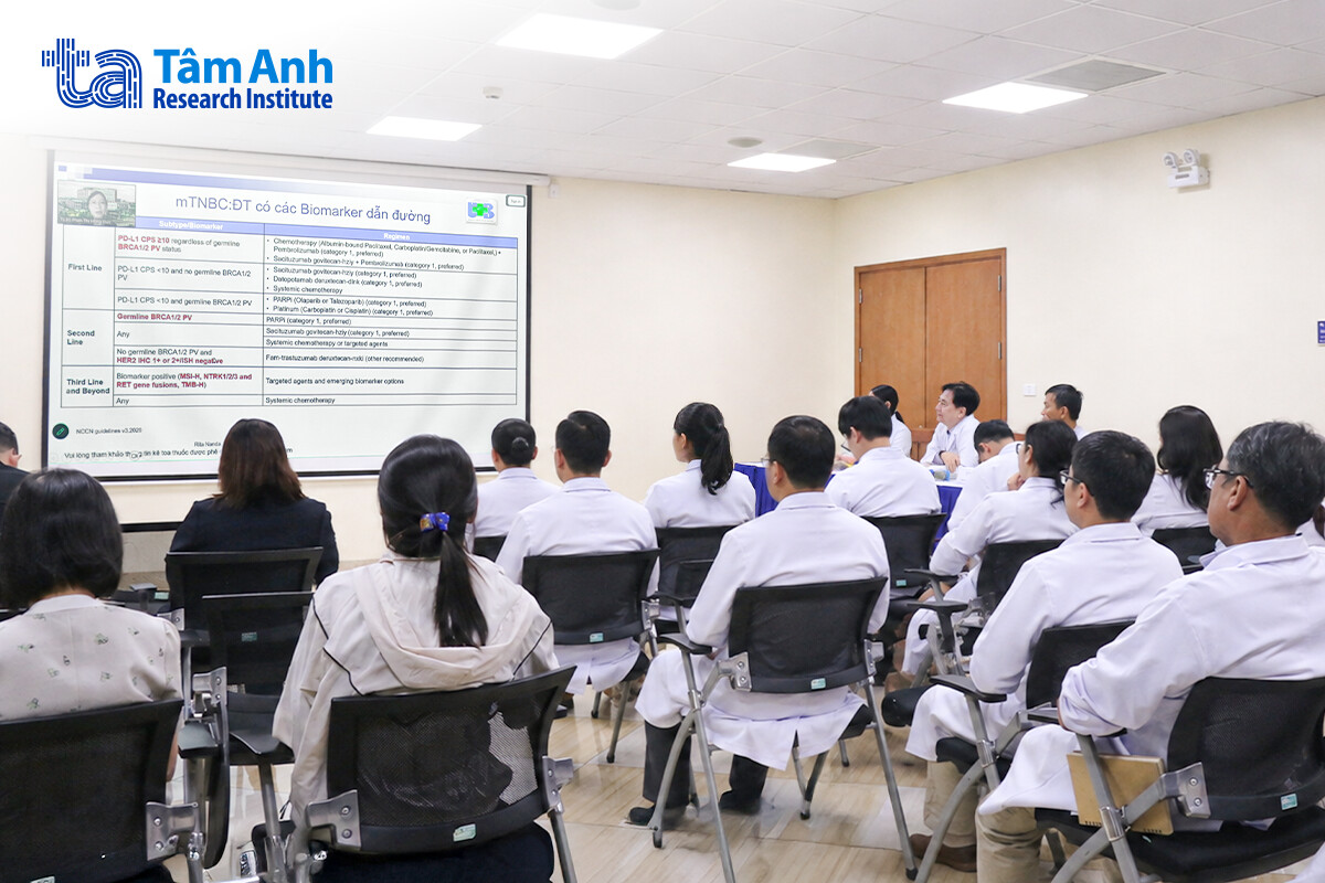 TS.BS Phan Thị Hồng Đức báo cáo những dữ liệu khuyến cáo mới nhất về vai trò ADC hướng TROP2