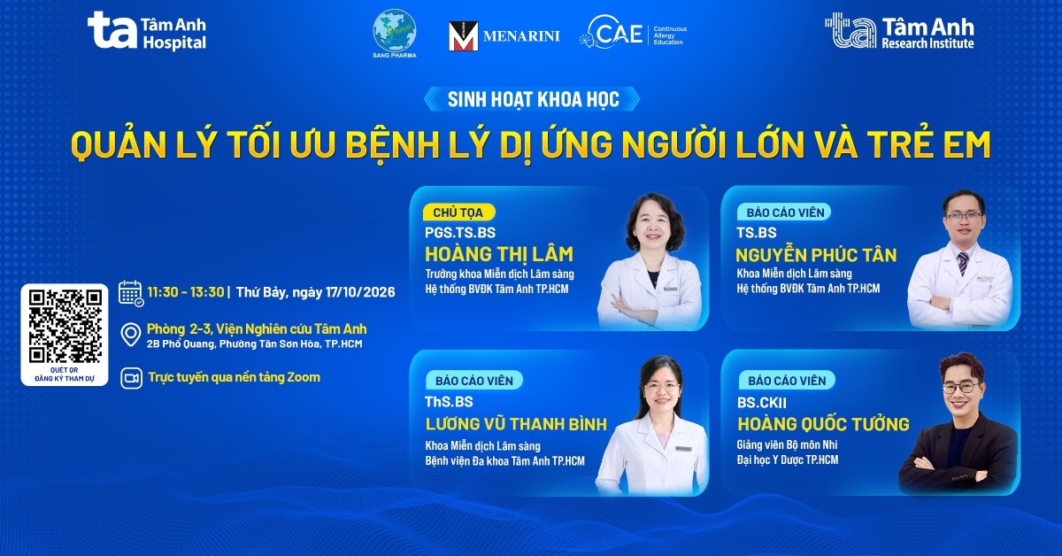 sinh hoạt khoa học quản lý tối ưu bệnh lý dị ứng người lớn và trẻ em
